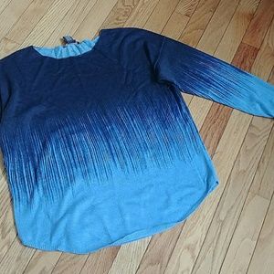 Anthropologie blue ombre sweater